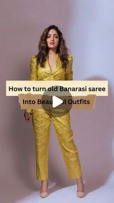 Designer Banarasi Suits, Banarasi Pants, Banarasi Saree Dress Design Ideas, Banarasi Saree Outfit Ideas, Silk Indian Dress, Dress Design From Old Silk Saree, Saree Pants Style Outfit, Co Ord Set From Old Saree, Dress From Banarasi Saree