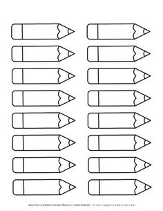 an image of pencils that are lined up in the shape of letters and numbers