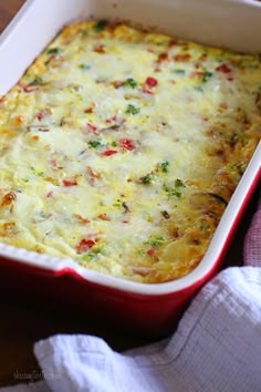 a casserole dish with broccoli and cheese