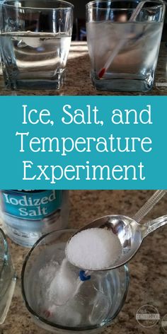 ice, salt and temperature experiment for kids