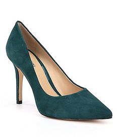 Gianni Bini Tanzie Suede Pumps Green Low Heel Heels For Fall, Elegant Green Heels For Fall, Green Formal Heels For Fall, Chic Green Ankle-high Heels, Womens Pumps, Gianni Bini Shoes, Gianni Bini, Suede Pumps, Dillard's