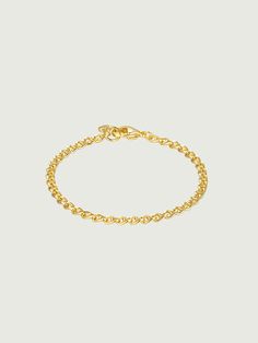 This bracelet is perfect for those who appreciate classic and timeless designs with a touch of maritime charm. It can be worn as a standalone statement piece or combined with other bracelets to create a layered and fashionable look. Details Recycled Silver: 18ct gold Vermeil Length: 16cm/6" Bracelet Width:3mm Classic Bracelet Jewelry With Rolo Chain, Classic Jewelry Bracelet With Rolo Chain, Classic Rolo Chain Bracelets, Classic Link Bracelets With Extender, Classic Chain Link Bracelets With Extender, Everyday Charm Bracelet With Rolo Chain, Metal Link Bracelets With Rolo Chain, Elegant Adjustable Rolo Chain Bracelet, Adjustable Cable Chain Link Bracelet