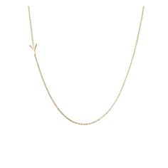 A favorite of celebrity style icons, Maya Brenner has become famous for her distinctive personalized pieces, designed at her studio in Los Angeles. This delicate necklace makes your mark with a single sans serif initial, set slightly off to the side, on a super fine cable chain in 14k gold or sterling silver.    Initial: 1/4 "; Chain: 16"  Solid 14k gold.  Sterling silver; Imported. Minimalist Necklace With Initial Pendant And Cable Chain, Minimalist Initial Pendant Necklace With Cable Chain, Modern 14k Gold Initial Necklace, Minimalist Cable Chain Necklace With Initial Pendant, Classic Clavicle Chain Initial Necklace, Minimalist Yellow Gold Initial Necklace With Clavicle Chain, Modern Initial Pendant Necklace With Delicate Chain, Celebrity Style Icons, Sterling Silver Initial