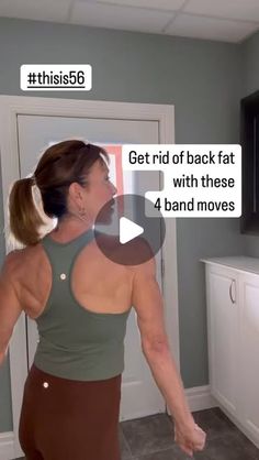 Certified Nutritionist and Fitness Coach on Instagram: "🚫 Back fat, be gone! 💪 Try these 4 moves to sculpt your back and build strength. 

All you need is a sturdy post and a long resistance band (even a tree works!). 

I love using Theraband – link in bio! ✨

The workout:
✔️ Perform all 4 exercises in a circuit with minimal to no rest.
✔️ Aim for 15 reps for each exercise.
✔️ Repeat the circuit 3-5 times and feel the burn 🔥

Moves:
1️⃣ One-arm rows
2️⃣ Crossover pulldowns
3️⃣ Crossover rows
4️⃣ Bent-over two-arm rows with straight-legged deadlift

Need a fitness AND nutrition plan? Head to my link in bio! 🏋️‍♀️✨

.

.

.

.

.

#BackFatBurn #StrongHER #WomenWhoLift #ResistanceBandsWorkout #FitOver40 #StrengthTrainingForWomen #HealthyLifestyle #WorkoutAnywhere #BuildStrength #Resistanc