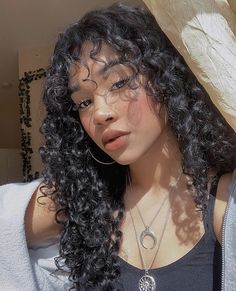 Natural Hairstyle, Cute Curly Hairstyles, Beauty Inspo, Curly Hair With Bangs