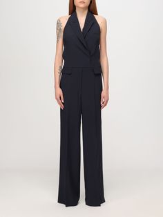 Jumpsuits BOSS Woman color Navy Boss Clothing, Hugo Boss Dress, Navy Jumpsuit, Boss Woman, Dress Woman, Italian Fashion Designers, Italian Fashion, Boss Lady, Woman Colour