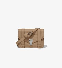 LIGHT TAUPE Synthetic->Polyester PS1 Mini Crossbody from Proenza Schouler. Metallic Leather Bag, Proenza Schouler Ps1, Proenza Schouler Bag, Black Leather Crossbody Bag, Logo Tag, Bag Light, Mini Crossbody Bag, Mini Crossbody, Black Cross Body Bag