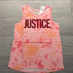 Brand New With Tags Justice Toe Die Tank Top Size 10 Pet Free Smoke Free Home Justice Clothes, Clothes Haul, Heart Tank Top, Kids Tank Tops, Lace Trim Tank Top, Justice Clothing, Justice Shirts, Active Tank Tops, Tank Top Bras