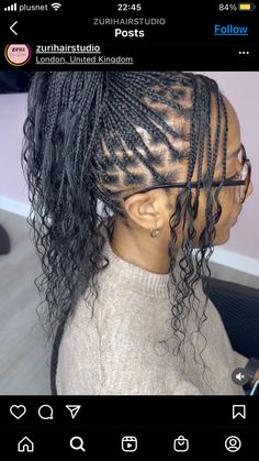 Medium Micro Braids With Curly Ends, Shoulder Length Micro Braids, Human Hair Box Braids Black Women, Micro Boho Braids, Cruise Hairstyles, Zoe Kravitz Braids, Knotless Styles, College Hair