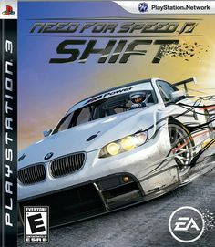 the coverart for need for speed shift on xbox 360, with an image of a car