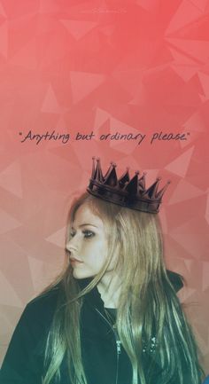 a woman with a crown on her head and the words, anything but ordinary please