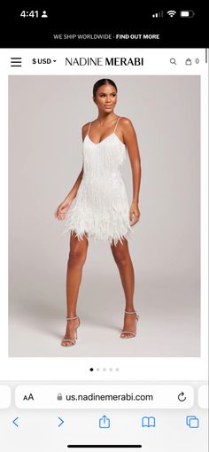 White Glamorous Mini Dress For Prom Season, Glamorous White Mini Dress For Prom Season, White Glamorous Mini Dress For Prom, Glamorous White Mini Dress For Prom, White Sequin Cocktail Dress For Prom, Glamorous Sleeveless White Flapper Dress, White Sleeveless Glamorous Flapper Dress, White Sequin Evening Dress For Prom Season, White Sequin Dress For Prom Evening