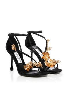 Jimmy Choo Women's Zea 95 Floral Embellished High Heel Sandals Girly Heels, Wedding Ballet Flats, High Heel Sandals Platform, Oc Reference, Jimmy Choos, Pretty Heels, Luxury Designer Shoes, Jimmy Choo Heels, Heels Classy