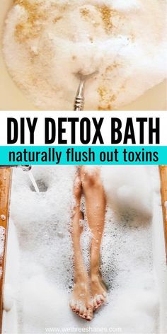 Use this DIY Detox Bath Recipe when you need to de-stress and detox. Naturally flush out toxins while you relax with simple ingredients you have at home. Diy Bath Soak, Detox Bath Recipe, Bath Soak Recipe, Flush Out Toxins, Diy Detox, Bath Detox, Bath Recipes, Detox Bath, Infused Water Recipes