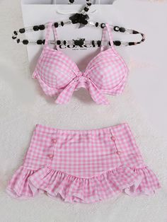 Swimsuit Cute, Cute Coquette Bathing Suits, Coquette Swimsuit, Coquette Swimsuit Aesthetic, Couqutte Swimsuit, Kawaii Lingerie Costume, Kawaii Pink Bikinis, Pretty Swimsuits, Girls Short Dresses