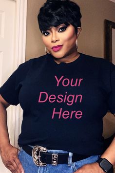 "This listing can be used for Gildan, Bella Canvas or any brand short sleeved t-shirt, sweatshirt or hoodie.  Great mock-up on an African American plus size woman.  Mockups are created by me.  Let me add some spice to your brand.  *You will receive* - One high-resolution JPG file free from text and watermarks. *How to use it* - Download the file and place your design on the image by using software like Photoshop or the Canva App. *Important Information* - This image can be used for personal and commercial use. - This image cannot be sold or shared for use by anyone else. - This is a digital item only. Nothing will be mailed to you. - There are no refunds on digital files, but if you have an issue, please message me.Files can be used but not limited to the following programs: - For Personal Customizable Black Short Sleeve Shirt, Customizable Short Sleeve T-shirt, Customizable Short Sleeve Graphic Tee With Sublimation Design, Custom Print Crew Neck T-shirt For Customization, Custom Print Crew Neck T-shirt, Basic Customizable Crew Neck T-shirt, Custom Print Short Sleeve T-shirt, Customizable Graphic Tee With Crew Neck, Custom Print T-shirt For Streetwear