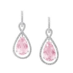 9.00 Carats pink kunzite and diamonds lady dangle earrings gold 14k Pink Diamond Earrings, Pink Kunzite, Diamond Girl, Pink Diamonds, Diamonds Jewelry, Gem Diamonds, Diamond Dangle Earrings, Jewelry Auction, Dope Jewelry