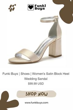 Formal Sandals, Ball Shoes, Wedding Sandals, Buy Shoes, Block Heels, Ankle Strap, Prom, Buckle, Satin