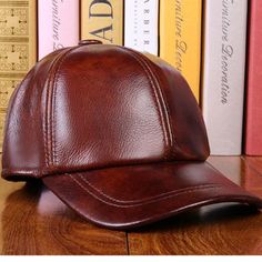 Classic Brown Six-panel Baseball Cap, Classic Brown Baseball Cap With Curved Brim, Classic Brown Baseball Cap For Outdoor, Leather Six-panel Baseball Cap For Outdoor, Brown Leather Curved Brim Baseball Cap, Casual Leather Six-panel Baseball Cap, Adjustable Brown Baseball Cap For Baseball Season, Adjustable Brown Baseball Cap For Season, Adjustable Leather Baseball Cap For Outdoor