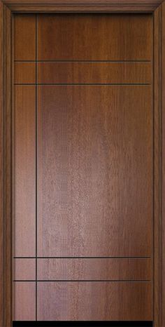 a wooden door with glass panels on the front and side panel, in dark wood