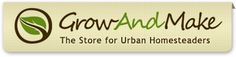 the logo for grow and make, an urban homemaker's store in san francisco