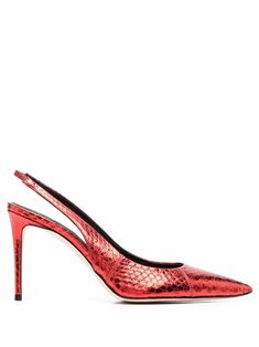 red pointed toe slingback strap slip-on style 85mm stiletto heel branded insole leather outsole Unfortunately, we are unable to ship this item outside of the EU & UK. Brian Atwood Heels, Red X, Brian Atwood, Slingbacks, Slingback Heel, Slingback Pump, Stiletto Heel, Pump Shoes, Stiletto Heels