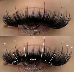 Wispy Set Mapping, Open Eye Wispy Lash Extensions Mapping, Eyelash Extensions Different Styles, 30d 40d Lashes, 2 Week Lash Retention, Lash Maintenance Tips, Wispy Eyelash Extensions With Color, 19mm Lash Extensions, Wispy Lash Mapping With Spikes