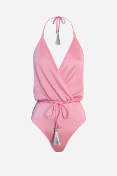 Bubblegum Pink swimsuit that glistens in the sun Makes for a beautiful top All our swimwear is made for both pools & the ocean Adjustable waist to accentuate your figure; no padding Silver tassels and signature ring detailing - do you know the story? Sophie is 179cm / 5'10.5" and wears S;Isabelle is 175cm / 5’8" and wears L Ethically made in Portugal - Eyelet embellished - Adjustable front for full or cheeky coverage - Adjustable straps for a comfortable fit - No padding - Ethically made in Port Signature Ring, Signature Rings, Swimming Swimsuit, Swimsuit Sale, Silk Set, Pink Swimsuit, Swimsuit Shops, Bubblegum Pink, Chic Boutique