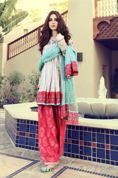 Lawn dress by Maria B Model# L 222 Patiyala Dress, Frocks Design, Short Frock, Nikkah Dress, Dresses Cotton, Desi Wear, Kids Frocks Design, Lawn Dress, Salwar Kamiz