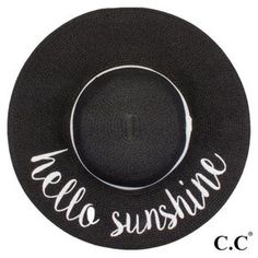 Super fun beach/sun hat featuring key phrases for every mood. Brim straw hat with either all black, all white or multi color lettering and ribbon band. 100% paper straw. Inside adjustable sting. One size fits most. Choose the phrase that speaks to you! Trendy Beach Sun Hat With Letter Print, Trendy Sun Hat With Letter Print For Beach, Trendy Letter Print Sun Hat For The Beach, Vacation Sun Hat With Letter Print And Curved Brim, Fun Summer Hats With Letter Print, Trendy Summer Sun Hat With Letter Print, Trendy Sun Hat With Letter Print And Curved Brim, Trendy Sun Hat With Letter Print, Trendy Letter Print Sun Hat For Summer