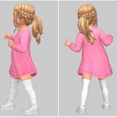 sweater dress | casteru su Patreon Sims 4 Cc Maxis Match Children Clothes, Sims Toddler Cc Clothes, Casteru Cc, Sims 4 Cc Clothes Children, Toddler Cc Sims 4, Sims 4 Toddler Clothes, Sims 4 Hair Male