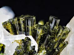 some very pretty green and yellow crystals