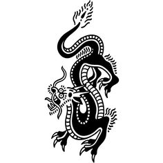 a black and white image of a dragon