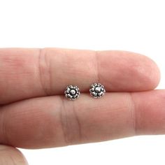 Tiny Flower Stud Sterling Silver Earrings, Flower Earrings, Kids Earrings, Tiny Studs, Cartilage Stu Earrings Kids, Minimalist Earring, Dragon Earrings, Elephant Earrings, Dog Earrings, Dainty Studs, Tiny Studs, Kids Earrings, Earrings Flower