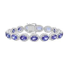 Tanzanite Bracelet, Tanzanite Jewelry, White Gold Bracelet, Tanzanite Gemstone, Ring Style, Blue Gemstones, Metal Color, Diamond Gemstone, Bracelet Sizes