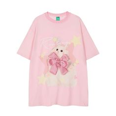 A-161-6 Kawaii Shirt Design, Cute Shirts Baggy, Kawaii Graphic Tees, Oversized Kawaii Cotton Top, Oversized Cotton Kawaii Tops, Kawaii Short Sleeve T-shirt With Relaxed Fit, Relaxed Fit Short Sleeve Kawaii T-shirt, Cutecore Shirt, Oversized Shirt Outfit