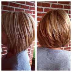 High Low Haircut, Hair Short Medium, Highlight Bob, Haircut And Color, Trending Haircuts, Hair Short, Hair Today, Great Hair, Layered Hair