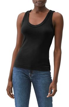 Michael Stars Maya Cotton V-Neck Tank | Nordstrom Michael Stars, Made In The Usa, Basic Tank Top, That Look, Women's Clothing, Nordstrom, V Neck, Tank Tops, Stars