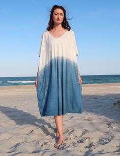 Style – The Ritual style is a V neckline with a thin roll of fabric to add accent and structure. Shape - A Gaia Goddess essential, the Kaftan design is an oversized, shapeless silhouette that can easily be dressed up or down. Indigo Dip-Dyed - Each piece honors the ancient natural dye technique through the simple art of Dip-Dying in our 8 year old Indigo vat. Each garment will be a one of a kind and no two will be alike. A very special piece that brings us great joy in the studio to create. Fabr Gaia Goddess, Kaftan Design, Gaia Conceptions, Indigo Dye, Fabric Bolts, Organic Fabrics, Dyeing Process