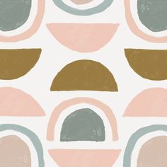 an abstract painting with circles and lines in pastel colors on a white wallpaper background