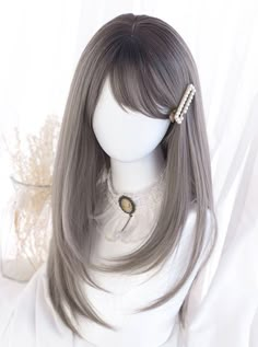 Seni Dan Kraf, Hair Sketch, Dyed Hair Inspiration, Cosplay Hair, Kawaii Hairstyles, Hair Up Styles, Anime Hair, Hair Reference, Long Straight Hair