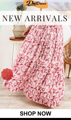 Floral Print Drawstring Maxi Skirts Printed Drawstring, Maxi Skirts, Maxi Skirt, Floral Print, Floral Prints, Shop Now, Free Shipping, Floral