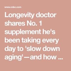 Longevity doctor shares No. 1 supplement he's been taking every day to 'slow down aging'—and how he feels now Slow Down Aging, Best Zinc Supplement, Dr Mark Hyman Supplements, Magnesium L-threonate, Boost Memory, Increase Muscle Mass, Dna Repair, Medicine Doctor, Improve Heart Health