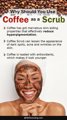 Benefits of Using a Coffee Scrub! Benefits Of Coffee Scrub, Coffee Grounds Face Scrub, Coffee Ground Face Scrub, How To Use Coffee For Face, Coffee Facial Scrub, Natural Exfoliant For Face, Coffee Scrub For Face, Coffee Face Wash, Diy Exfoliating Face Scrub