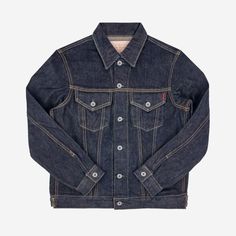 Iron Heart 21oz Indigo Japanese Selvedge Denim Type III Jacket Indigo Japanese, Heart Type, Japanese Selvedge Denim, Iron Heart, Selvedge Denim, Raw Denim