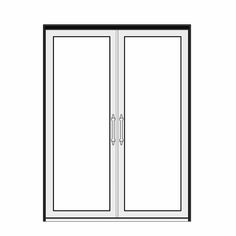 an image of a double doors on a white background