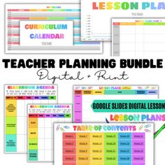 the teacher planning bundle includes digital and printables