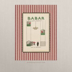 an image of a card with the words babar on it