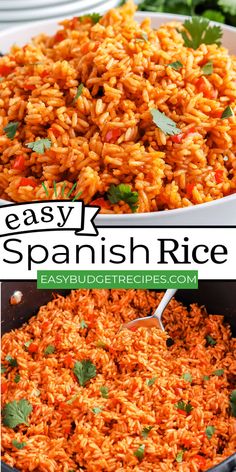 an easy spanish rice recipe with carrots and cilantro