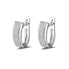 These Crystal Huggie Earrings in 18k White Gold are a beautiful and elegant pair of earrings that combine timeless design with high-quality materials. The earrings feature a classic huggie style design, with a row of sparkling crystals set in 18k white gold. The crystals used in the design are carefully cut and polished to create a dazzling effect, catching the light beautifully and creating a radiant sparkle. The 18k white gold used in the design is durable and long-lasting, while also giving t Coffee And Espresso Maker, Flat Wedges, Huggie Earrings, Sparkling Crystal, White Rose Gold, Silver Rose Gold, Silver Roses, Huggies Earrings, Gold Material